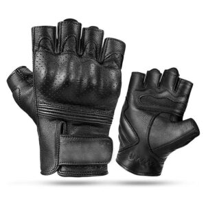 RiderEdge Half-Cut Leather Gloves